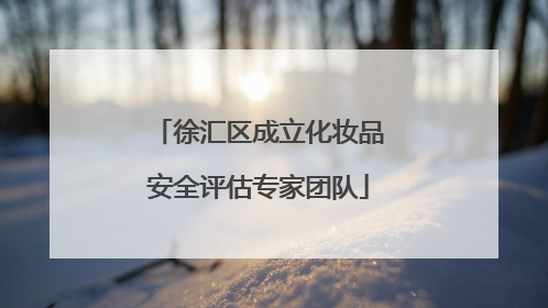 徐汇区成立化妆品安全评估专家团队