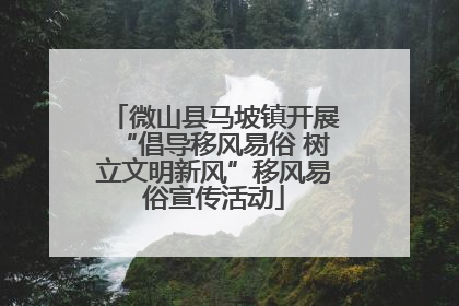 微山县马坡镇开展“倡导移风易俗 树立文明新风”移风易俗宣传活动