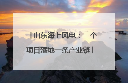 山东海上风电：一个项目落地一条产业链