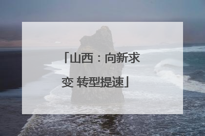 山西：向新求变 转型提速