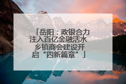 岳阳：政银合力注入百亿金融活水 乡镇商会建设开启“四新篇章”