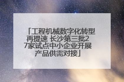 工程机械数字化转型再提速 长沙第三批27家试点中小企业开展产品供需对接
