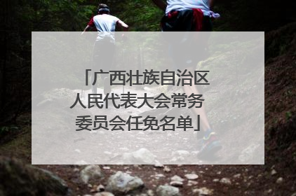 广西壮族自治区人民代表大会常务委员会任免名单