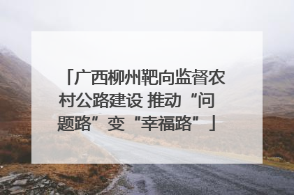 广西柳州靶向监督农村公路建设 推动“问题路”变“幸福路”
