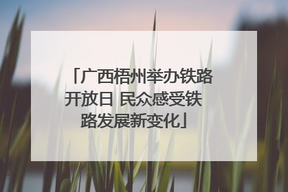 广西梧州举办铁路开放日 民众感受铁路发展新变化