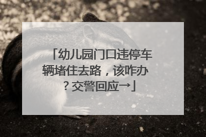 幼儿园门口违停车辆堵住去路，该咋办？交警回应→