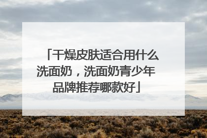 干燥皮肤适合用什么洗面奶，洗面奶青少年品牌推荐哪款好