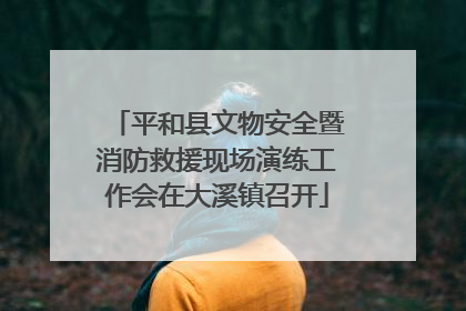 平和县文物安全暨消防救援现场演练工作会在大溪镇召开