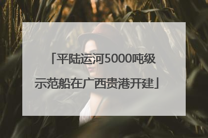 平陆运河5000吨级示范船在广西贵港开建