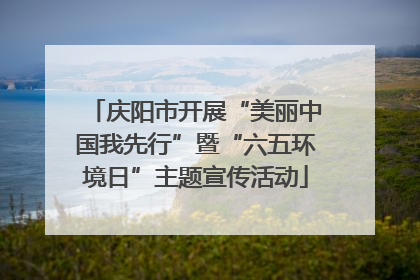 庆阳市开展“美丽中国我先行”暨“六五环境日”主题宣传活动