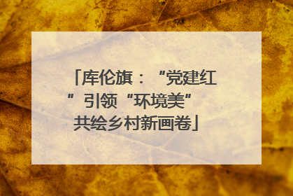 库伦旗：“党建红”引领“环境美” 共绘乡村新画卷