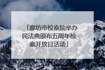 廊坊市检察院举办民法典颁布五周年检察开放日活动