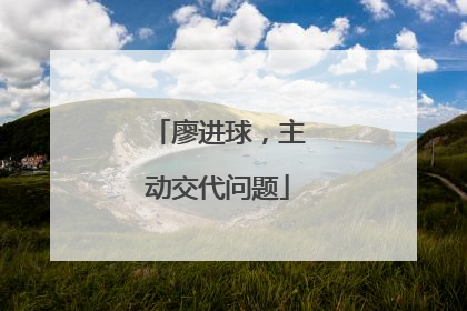 廖进球，主动交代问题