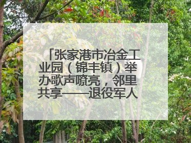 张家港市冶金工业园（锦丰镇）举办歌声嘹亮，邻里共享——退役军人音乐分享会