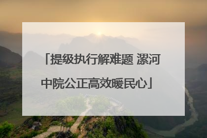 提级执行解难题 漯河中院公正高效暖民心