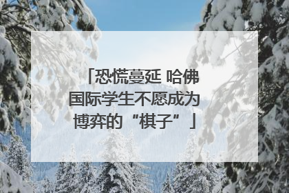 恐慌蔓延 哈佛国际学生不愿成为博弈的“棋子”