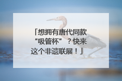 想拥有唐代同款“吸管杯”？快来这个非遗联展！