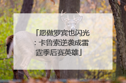 愿做罗宾也闪光：卡鲁索逆袭成雷霆季后赛英雄