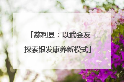 慈利县：以武会友 探索银发康养新模式