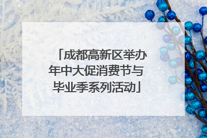 成都高新区举办年中大促消费节与毕业季系列活动