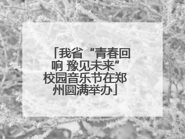 我省“青春回响 豫见未来”校园音乐节在郑州圆满举办