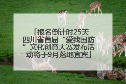 报名倒计时25天 四川省首届“爱我国防”文化创意大赛发布活动将于9月落地宜宾