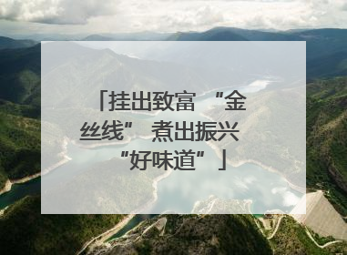 挂出致富 “金丝线” 煮出振兴“好味道”