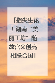 指尖生花！湖南“美丽工坊”随故宫文创亮相联合国