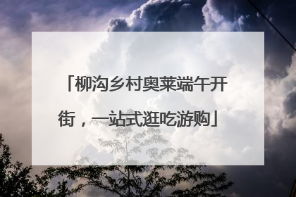 柳沟乡村奥莱端午开街，一站式逛吃游购