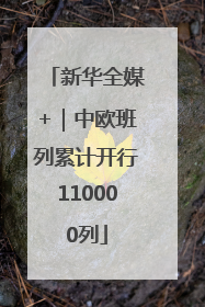 新华全媒+｜中欧班列累计开行110000列