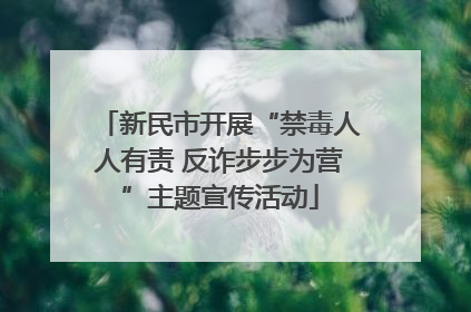 新民市开展“禁毒人人有责 反诈步步为营”主题宣传活动