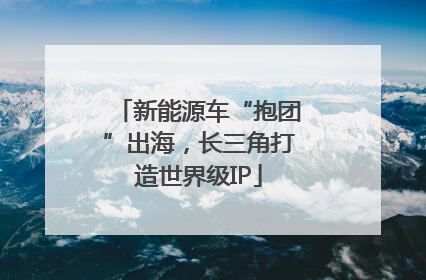 新能源车“抱团”出海，长三角打造世界级IP