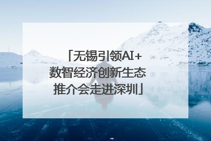 无锡引领AI+数智经济创新生态推介会走进深圳