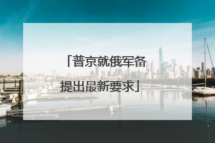 普京就俄军备提出最新要求