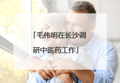 毛伟明在长沙调研中医药工作