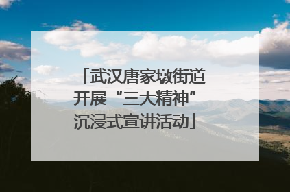 武汉唐家墩街道开展“三大精神”沉浸式宣讲活动