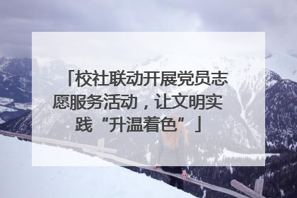 校社联动开展党员志愿服务活动，让文明实践“升温着色”