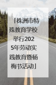 株洲市特殊教育学校举行2025年劳动实践教育暨杨梅节活动