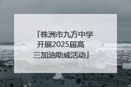 株洲市九方中学开展2025届高三加油助威活动