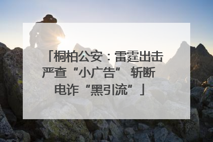 桐柏公安：雷霆出击严查“小广告” 斩断电诈“黑引流”