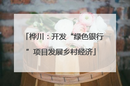 桦川：开发“绿色银行”项目发展乡村经济