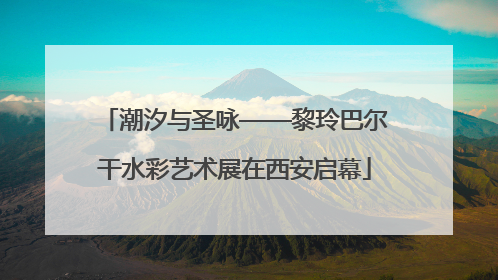 潮汐与圣咏——黎玲巴尔干水彩艺术展在西安启幕