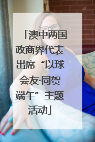澳中两国政商界代表出席“以球会友·同贺端午”主题活动