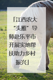 江西农大“头雁”导师赴乐平市开展实地帮扶助力乡村振兴