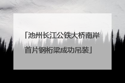 池州长江公铁大桥南岸首片钢桁梁成功吊装