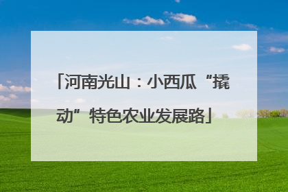 河南光山：小西瓜“撬动”特色农业发展路
