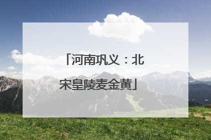 河南巩义：北宋皇陵麦金黄