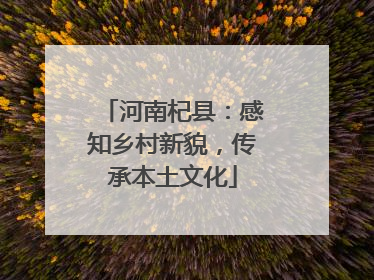 河南杞县：感知乡村新貌，传承本土文化