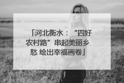 河北衡水：“四好农村路”串起美丽乡愁 绘出幸福画卷