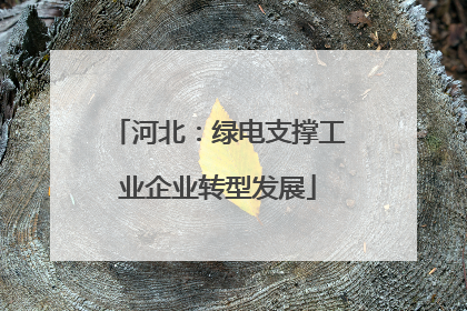 河北：绿电支撑工业企业转型发展